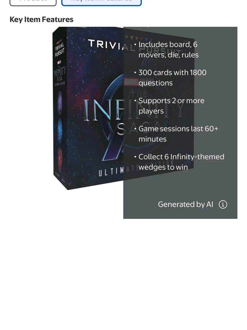 Trivial Pursuit Marvel Universe Ultimate Edition Board Game The Infinity Saga